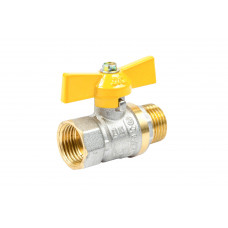 Кран шаровый Valve JG 1/2'' нв жб газовый