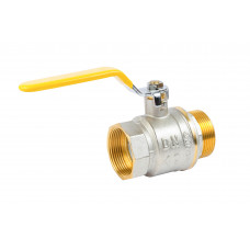 Кран шаровый Valve JG  1-1/2'' нв желтая ручка для газа