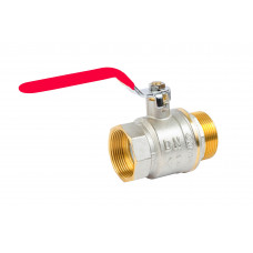 Кран шаровый Valve JG  1-1/2'' нв красная ручка водяной